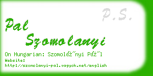 pal szomolanyi business card
